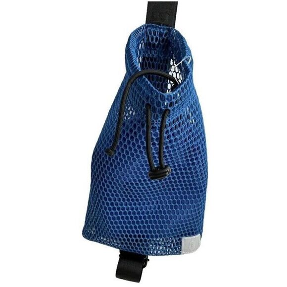 Free People FP Movement Mini Mesh Sling Bag Lupis Blue Double Bag Design NEW! - Picture 10 of 12